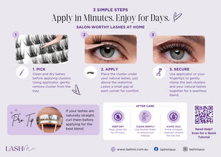 LightMi Press-On Lash Clusters Starter Kit (36 cluster Lash Tray + Applicator)