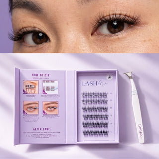 WhispyMi Press-On Lash Clusters Starter Kit (30 Cluster Lash Tray + Applicator)